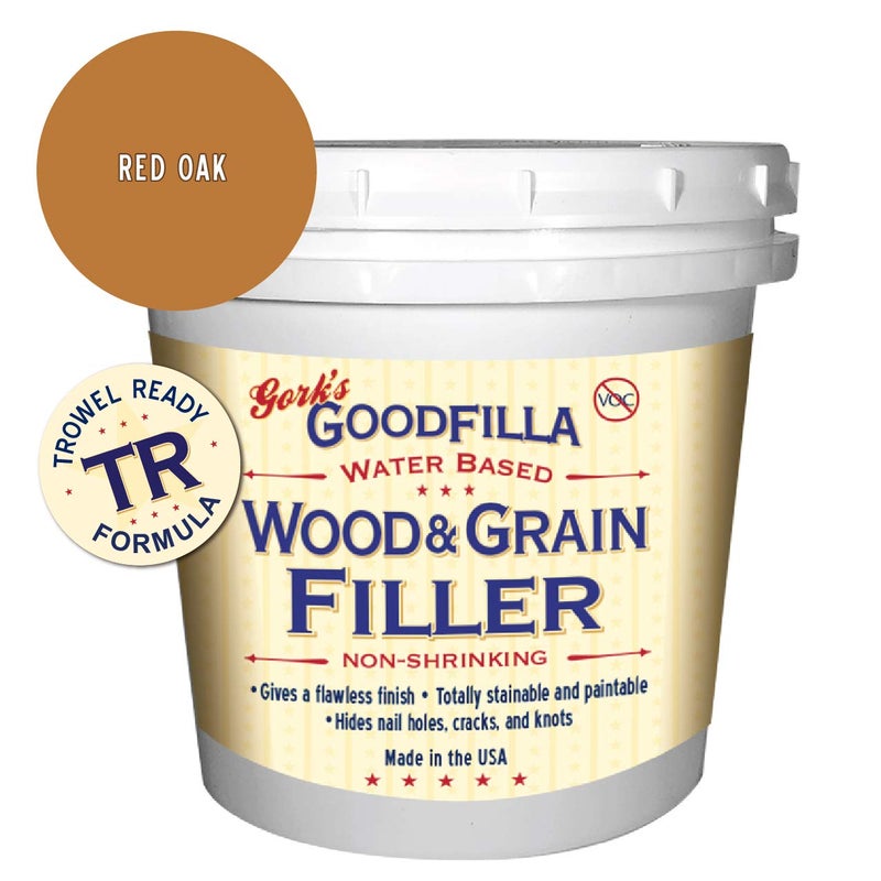 Goodfilla Water-Based Wood & Grain Filler (Trowel Ready) - Red Oak - 1 Quart By Goodfilla | Replace Every Filler & Putty | Repairs, Finishes & Patches | Paintable, Stainable, Sandable & Quick Drying - Image 4